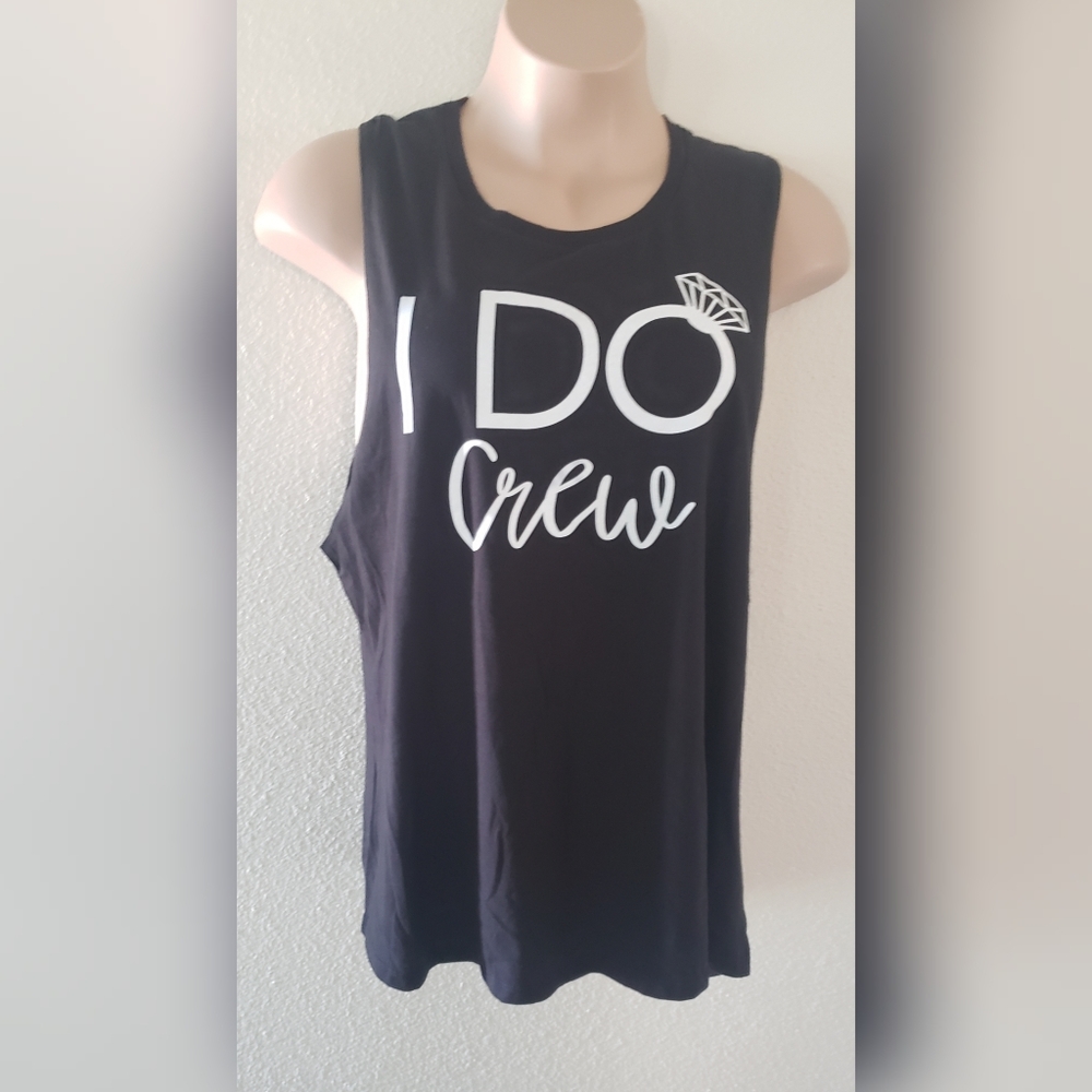NWT I DO CREW Bachelorette Party Muscle Tee Tank